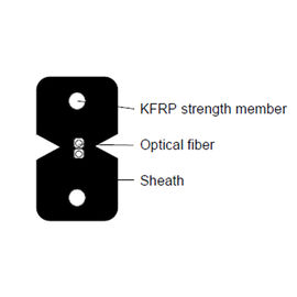 Cáp mạng sợi quang KFRP GJXFH 1G657A2 Màu đen trắng Màu đa kích thước