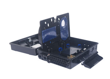Hộp phân phối sợi quang màu đen 24 lõi Lắp đặt cực PC ABS SMC