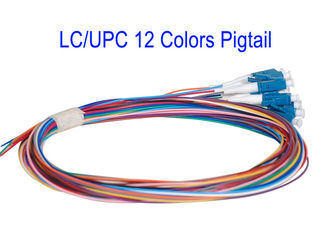 LC / UPC 12 Màu cốt lõi Dây SM Patch Cáp sợi quang G652D G657A1 G657A2 1m 1,5m