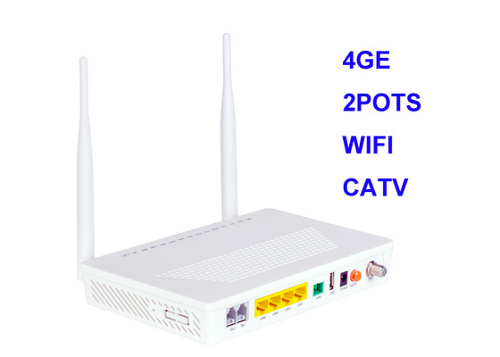 Ethernet 4 Gigabit GEPON ONU 1 USB 4GE 2POTS WIFI CATV Hỗ trợ ngăn xếp kép IPv4 và IPv6