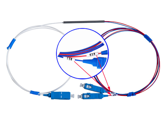 Bộ ghép nối định hướng 18dB Cáp quang WDM FBT 15/85 Đầu nối 1 × 2 Mini 0.9 SC / UPC