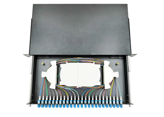 1U 19 &quot;LC UPC 48 Lõi ODF Rack Fibre Patch Panel Loại khung ngăn kéo
