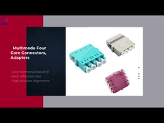 Hiệu suất tuyệt vời Bộ chuyển đổi sợi quang 4 lõi Truyền thông LC Hệ thống FTTH Blue