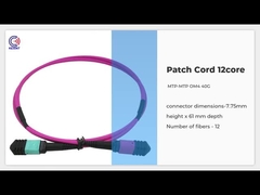 Dây cáp quang 24 MTP MPO 5M OM4 24 Core Magenta Suy hao thấp 0,3dB loại B