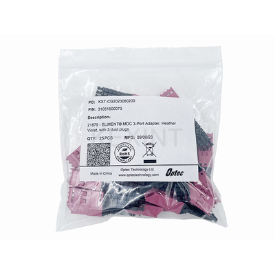 KEXINT ELiMENT MDC 3 Port Adapter Mmultimode Heather Violet Với 3 nút bột phù hợp với MDC Patch Cord