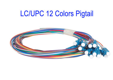 LC / UPC 12 Màu cốt lõi Dây SM Patch Cáp sợi quang G652D G657A1 G657A2 1m 1,5m