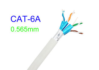 Cáp đồng điện Cat6A Lan được bảo vệ FTP 23AWG Mạng tốc độ cao White Cat7 SFTP