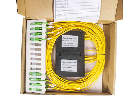 FBT 1 × 5 CCTV Bộ chia WDM cáp quang viễn thông 1310 1550 50/50 SC / APC Connector