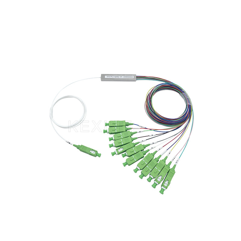 Bộ chia PLC sợi quang KEXINT 1x12 G657A1 Chế độ đơn Loại nhỏ SC APC Connecter