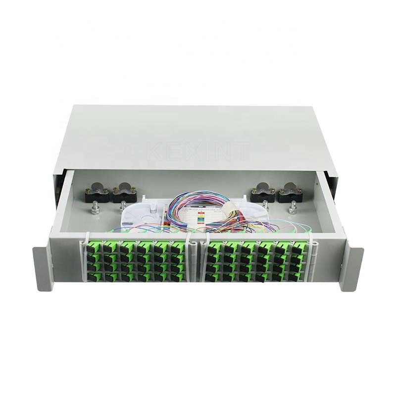 Bảng vá sợi quang KEXINT FTTH 48 cổng 2U SC LC ODF Rack Mount