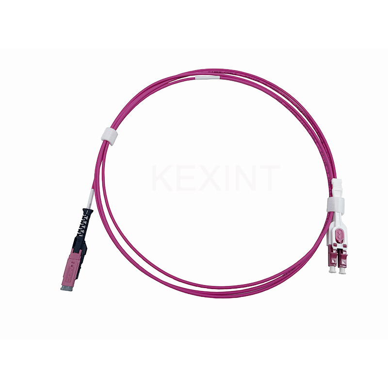 KEXINT 2M MDC UPC đến LC UPC Uniboot Duplex Multimode OM4 LSZH (OFNR) 2.0mm Fiber Optic Patch Cable